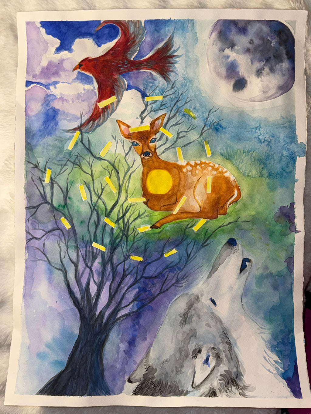 Shinning Howl Original Watercolor