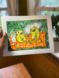 Picnic Frog Print